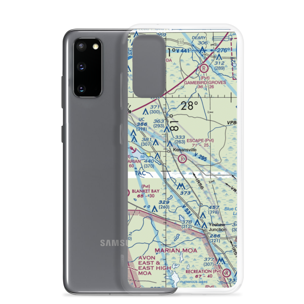 Escape Ranch Airport (4FL1) VFR Sectional Samsung Case Samsung Galaxy S20 model shown