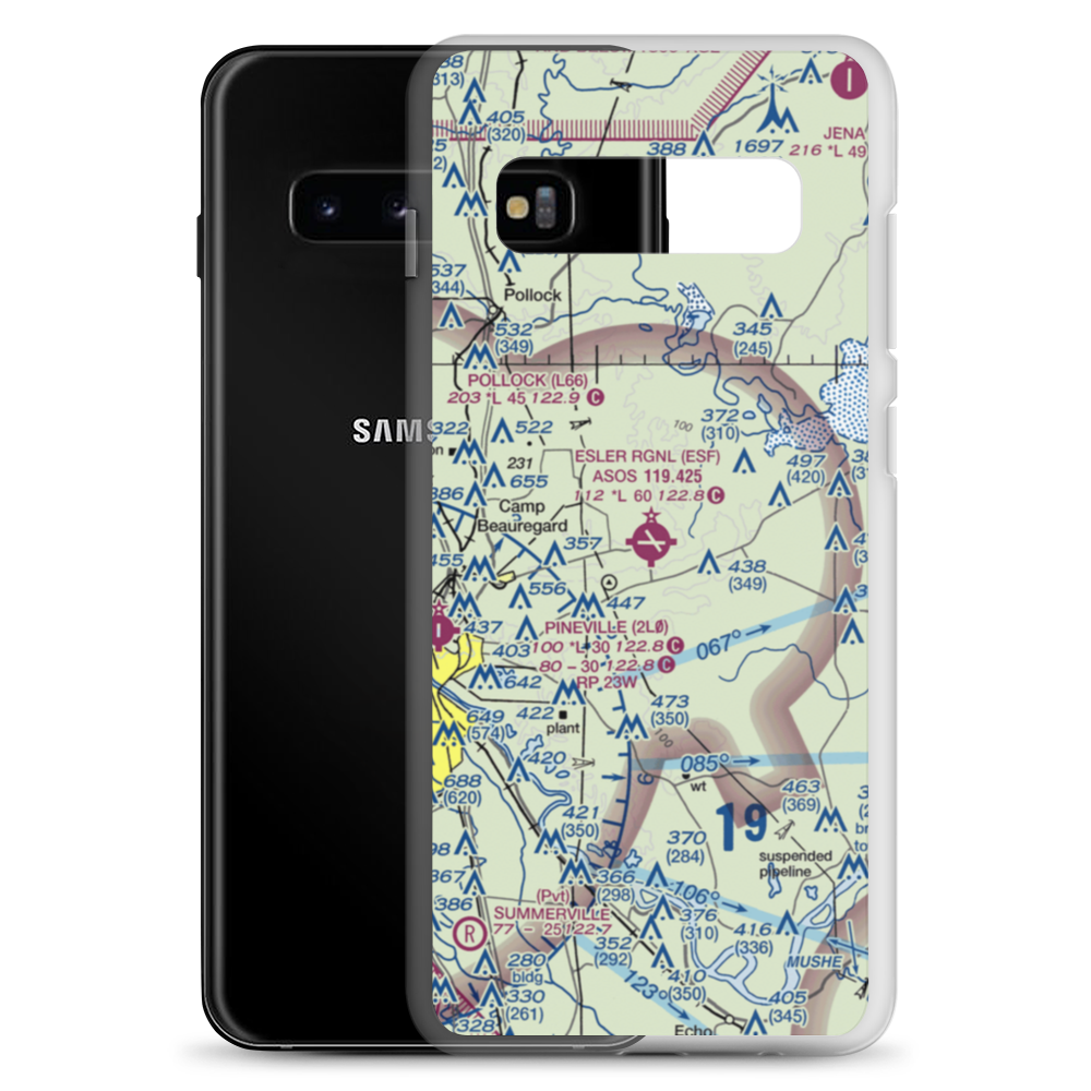 Esler Regional Airport (ESF) VFR Sectional Samsung Case Samsung Galaxy S10+ model shown