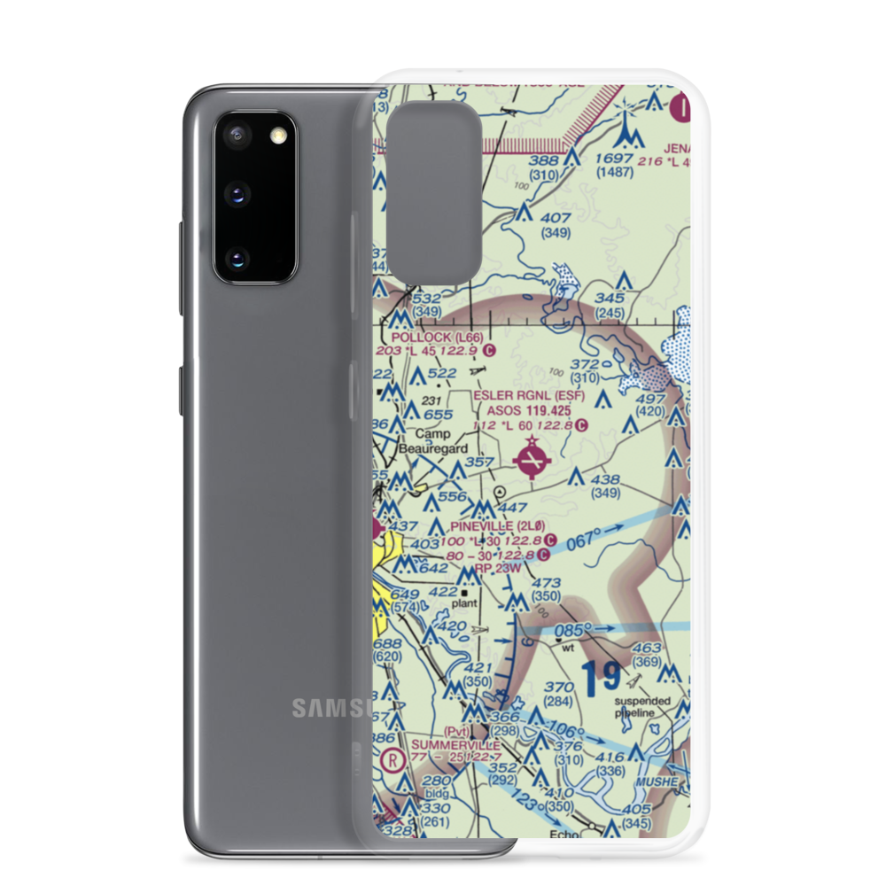 Esler Regional Airport (ESF) VFR Sectional Samsung Case Samsung Galaxy S20 model shown