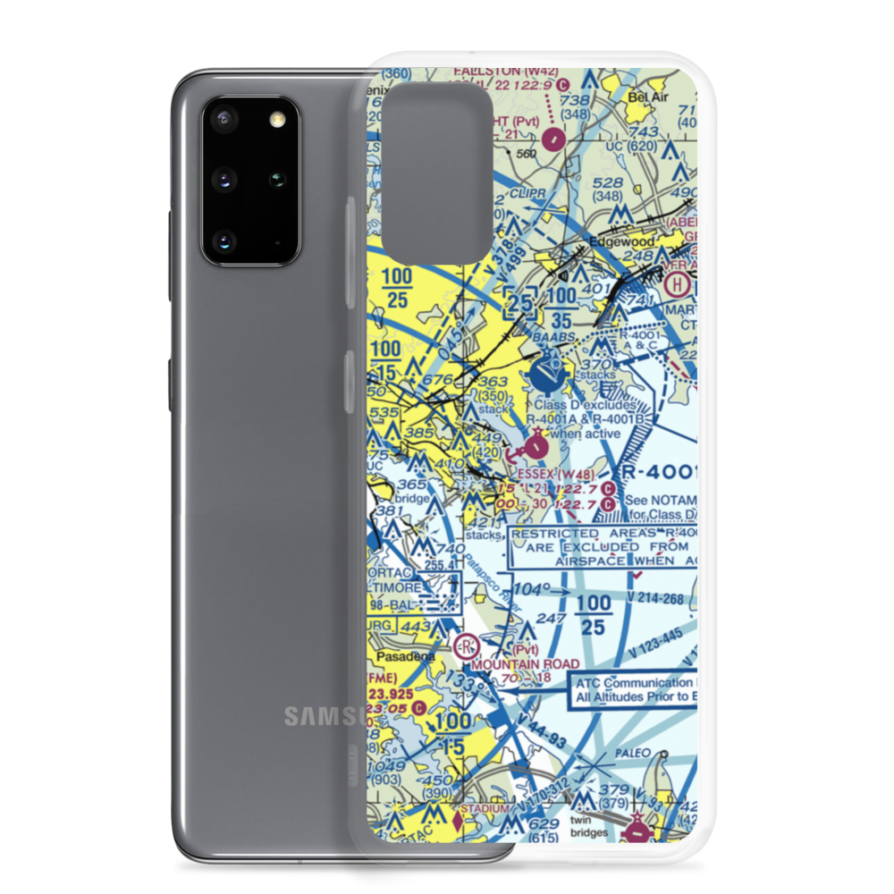 Essex Skypark Airport (W48) VFR Sectional Samsung Case Samsung Galaxy S20 Plus model shown
