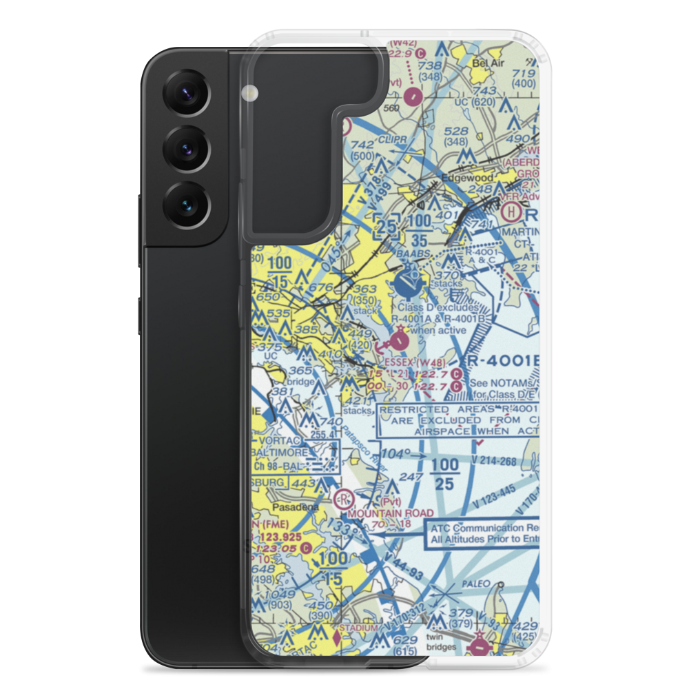Essex Skypark Airport (W48) VFR Sectional Samsung Case Samsung Galaxy S22 Plus model shown