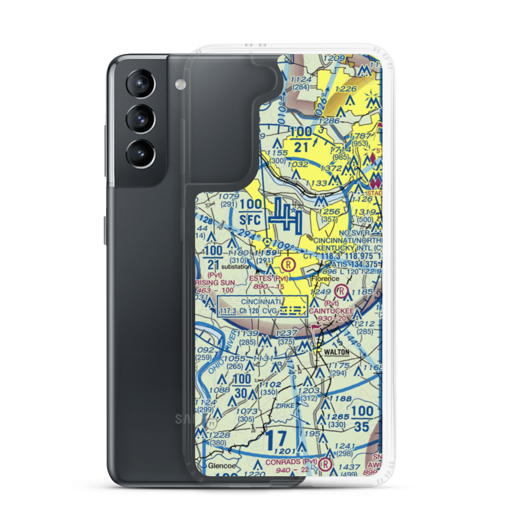 Estes Airport (67KY) VFR Sectional Samsung Case Samsung Galaxy S21 model shown