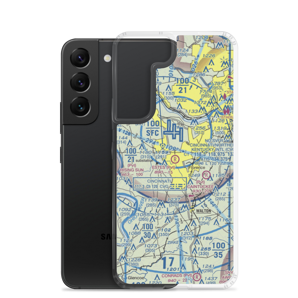 Estes Airport (67KY) VFR Sectional Samsung Case Samsung Galaxy S22 model shown