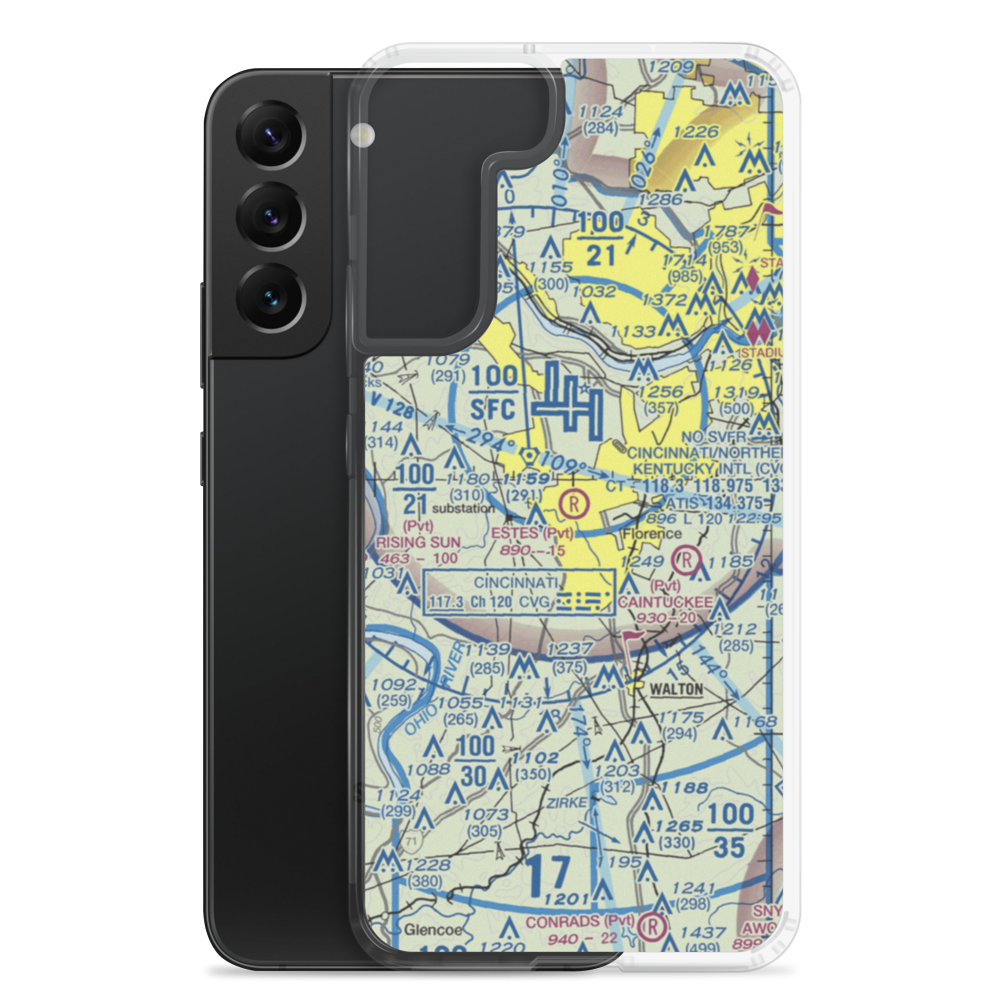 Estes Airport (67KY) VFR Sectional Samsung Case Samsung Galaxy S22 Plus model shown