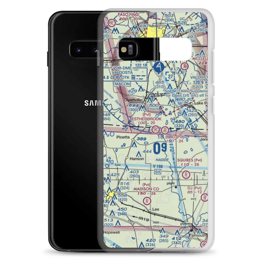 Estherbrook Aerodrome (7FD9) VFR Sectional Samsung Case Samsung Galaxy S10+ model shown