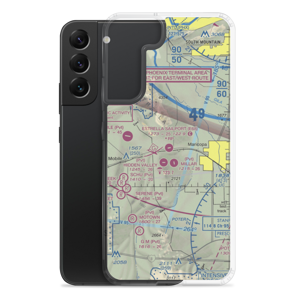 Estrella Sailport Gliderport (E68) VFR Sectional Samsung Case Samsung Galaxy S22 Plus model shown