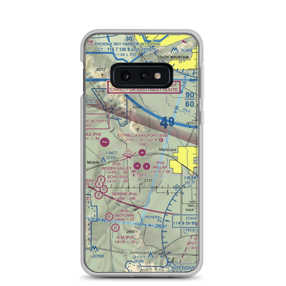 Estrella Sailport Gliderport (E68) VFR Sectional Samsung Case Samsung Galaxy S10e model shown