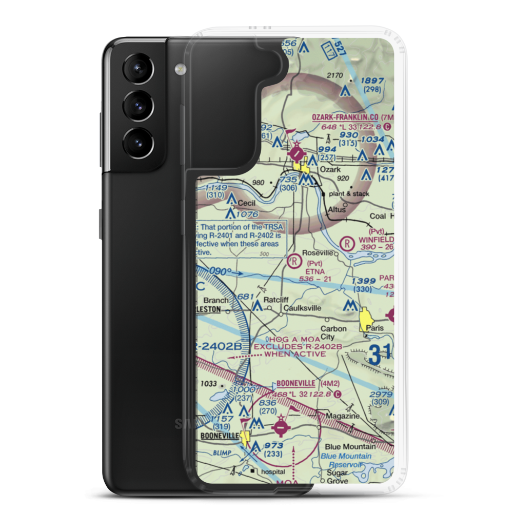 Etna Airport (2AR1) VFR Sectional Samsung Case Samsung Galaxy S21 Plus model shown