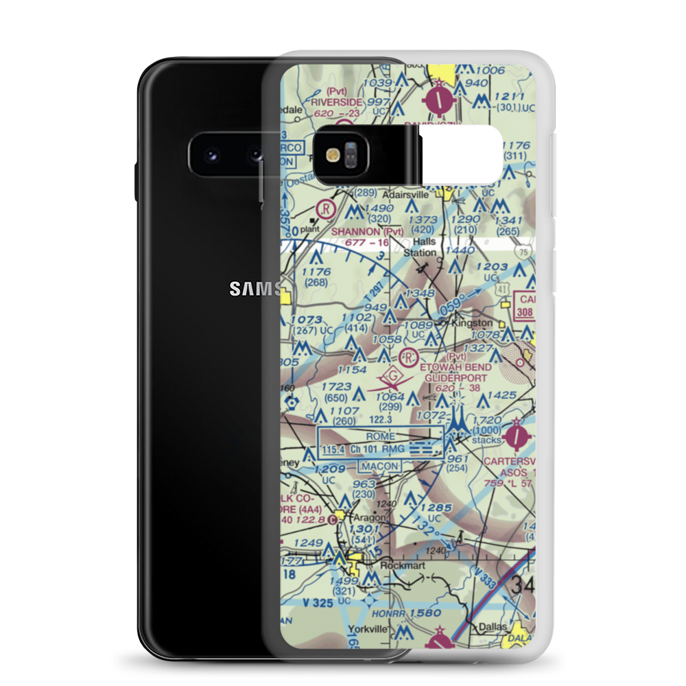 Etowah Bend Gliderport (8GA7) VFR Sectional Samsung Case Samsung Galaxy S10 model shown