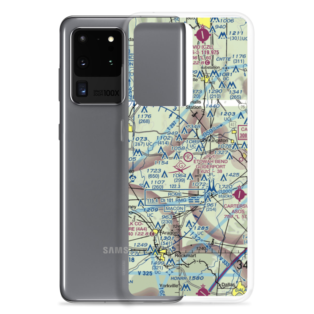 Etowah Bend Gliderport (8GA7) VFR Sectional Samsung Case Samsung Galaxy S20 Ultra model shown