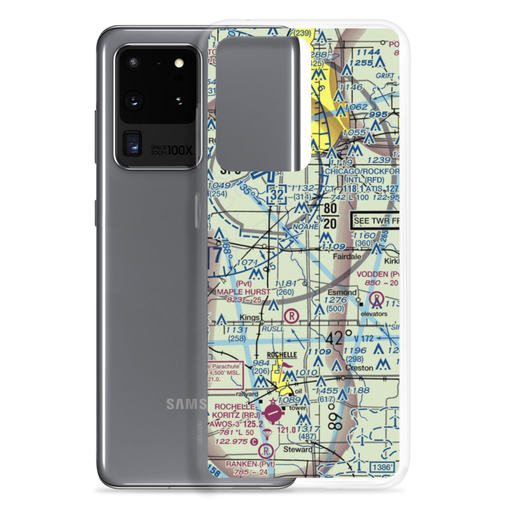 Eudy Airport (IS40) VFR Sectional Samsung Case Samsung Galaxy S20 Ultra model shown