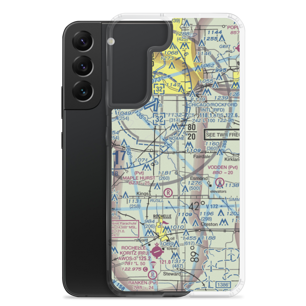 Eudy Airport (IS40) VFR Sectional Samsung Case Samsung Galaxy S22 Plus model shown
