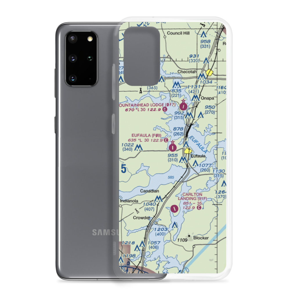 Eufaula Municipal Airport (F08) VFR Sectional Samsung Case Samsung Galaxy S20 Plus model shown