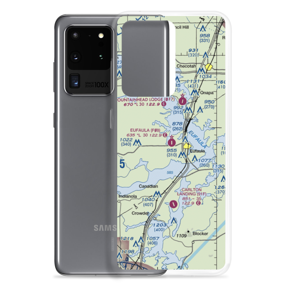 Eufaula Municipal Airport (F08) VFR Sectional Samsung Case Samsung Galaxy S20 Ultra model shown