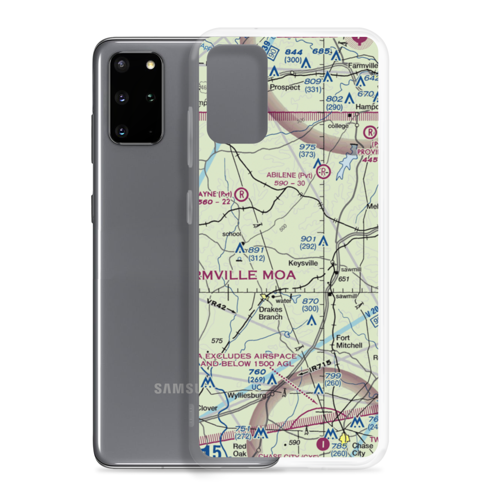 Eureka Airport (VG01) VFR Sectional Samsung Case Samsung Galaxy S20 Plus model shown