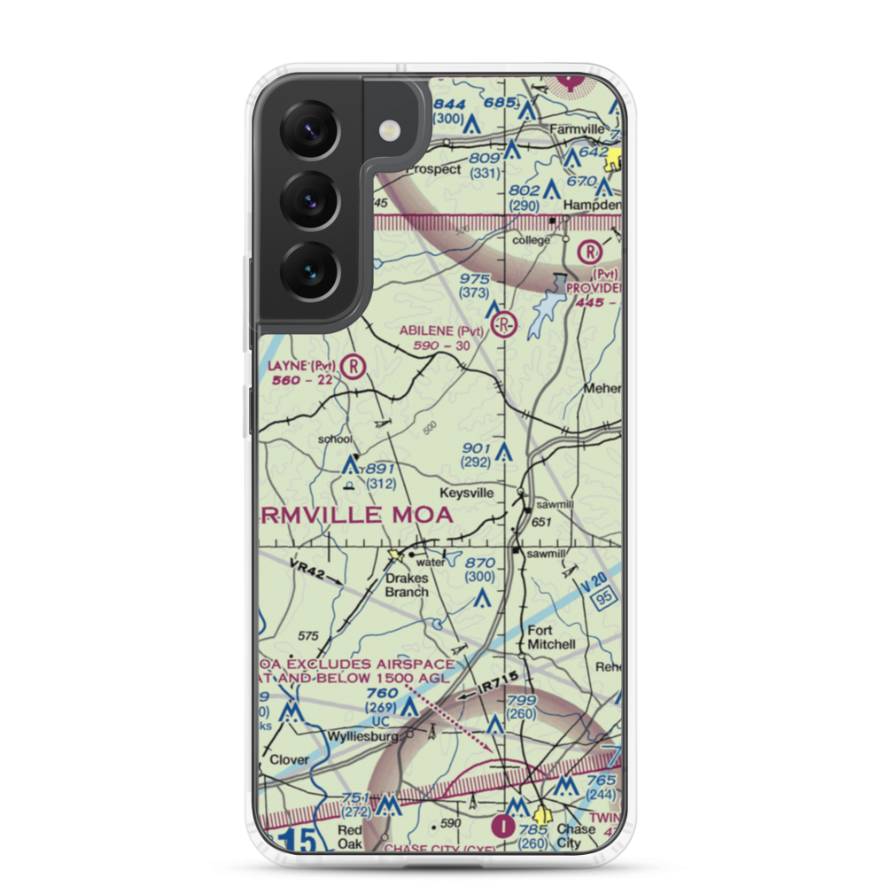 Eureka Airport (VG01) VFR Sectional Samsung Case Samsung Galaxy S22 Plus model shown