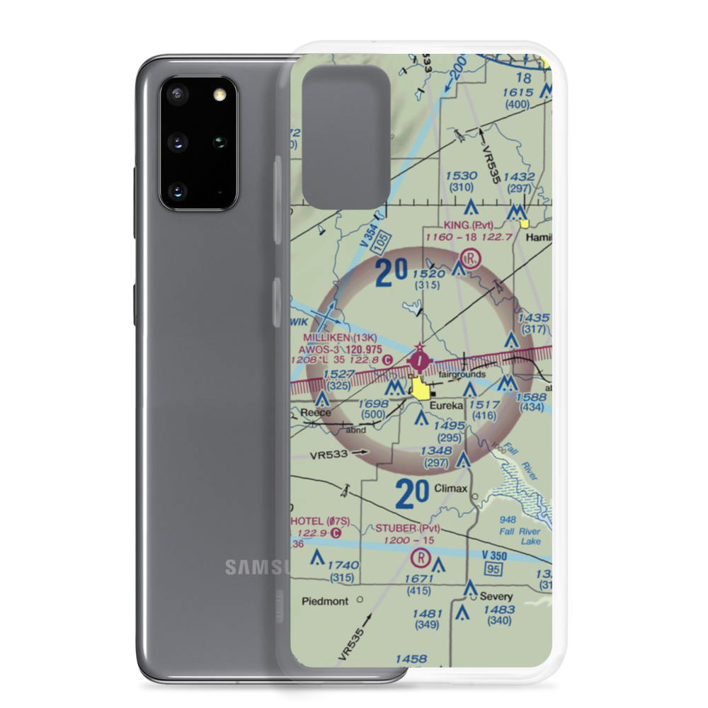 Eureka Municipal Airport (13K) VFR Sectional Samsung Case Samsung Galaxy S20 Plus model shown