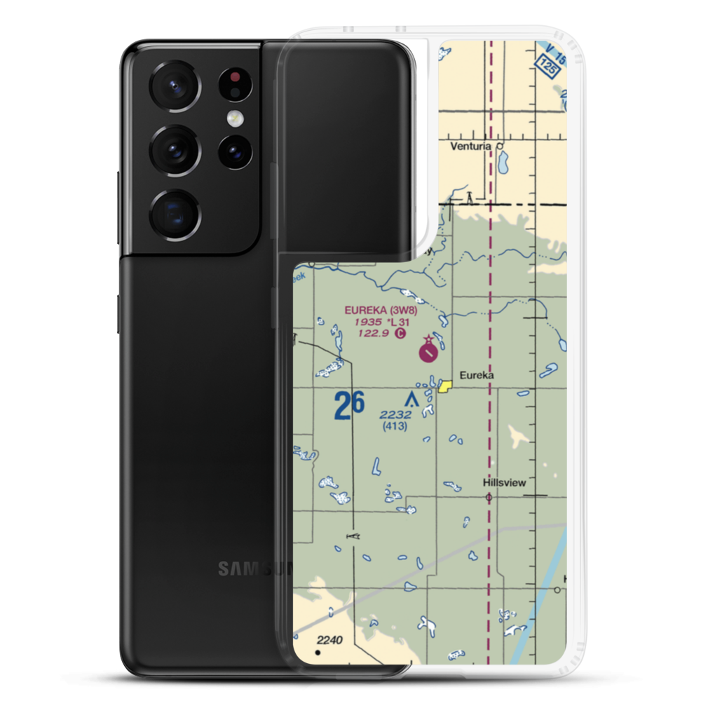 Eureka Municipal Airport (3W8) VFR Sectional Samsung Case Samsung Galaxy S21 Ultra model shown