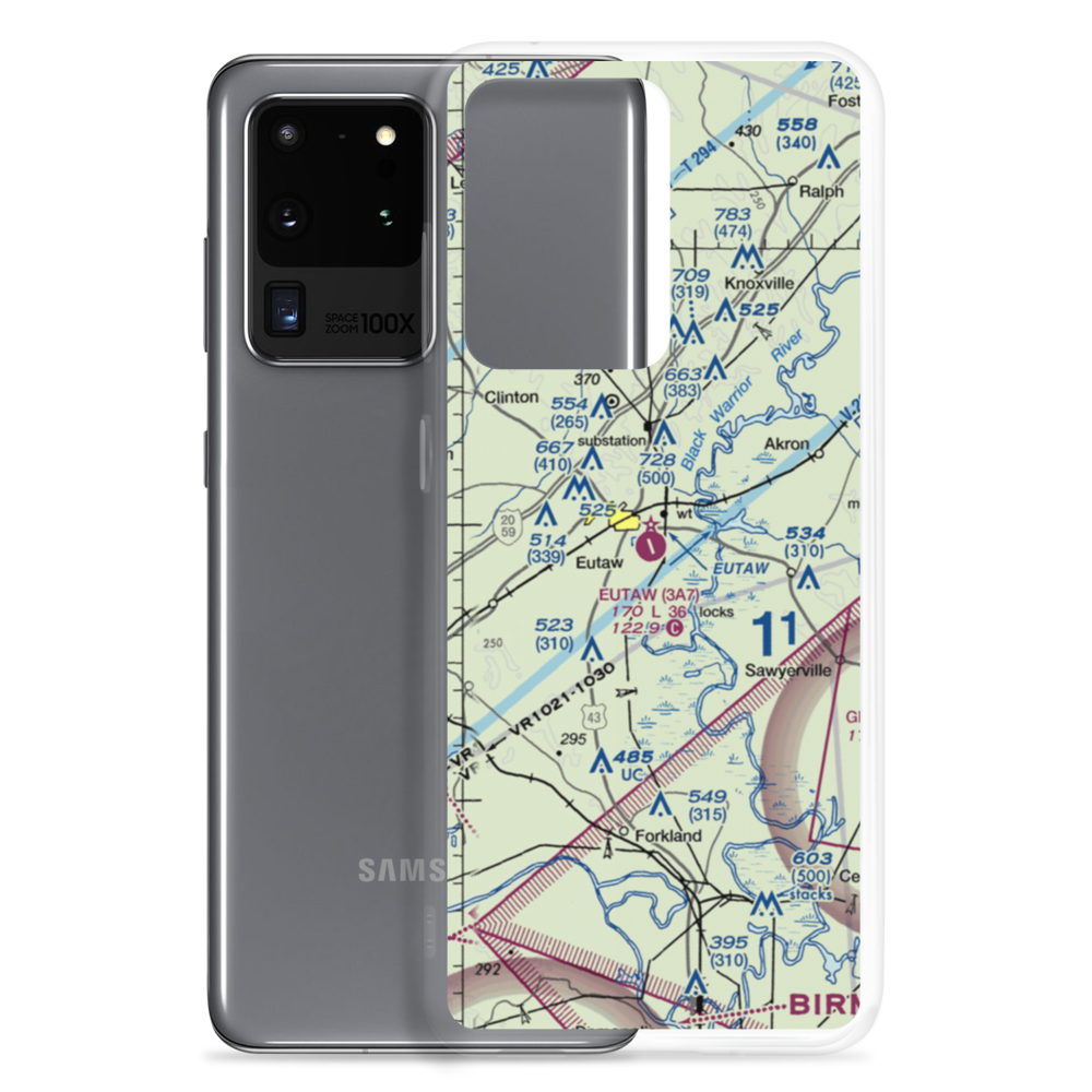Eutaw Municipal Airport (3A7) VFR Sectional Samsung Case Samsung Galaxy S20 Ultra model shown