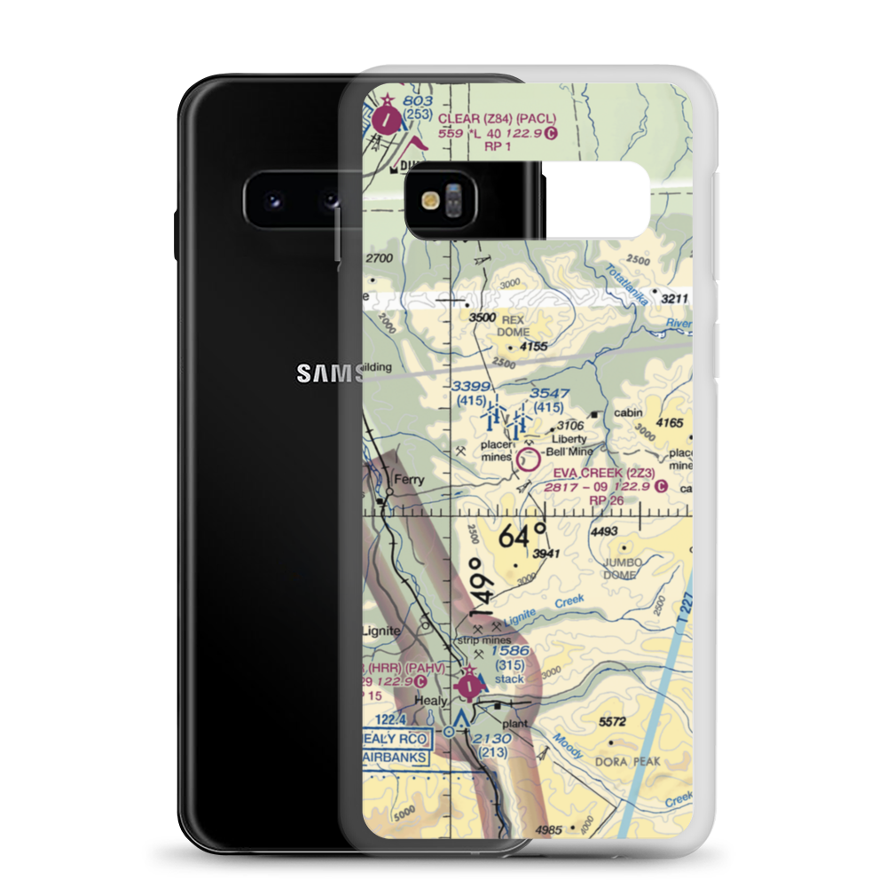 Eva Creek Airport (2Z3) VFR Sectional Samsung Case Samsung Galaxy S10 model shown