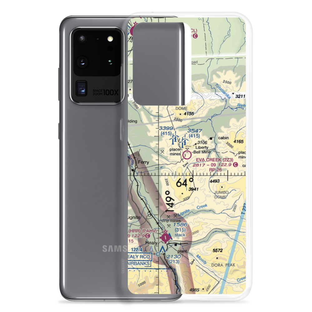 Eva Creek Airport (2Z3) VFR Sectional Samsung Case Samsung Galaxy S20 Ultra model shown
