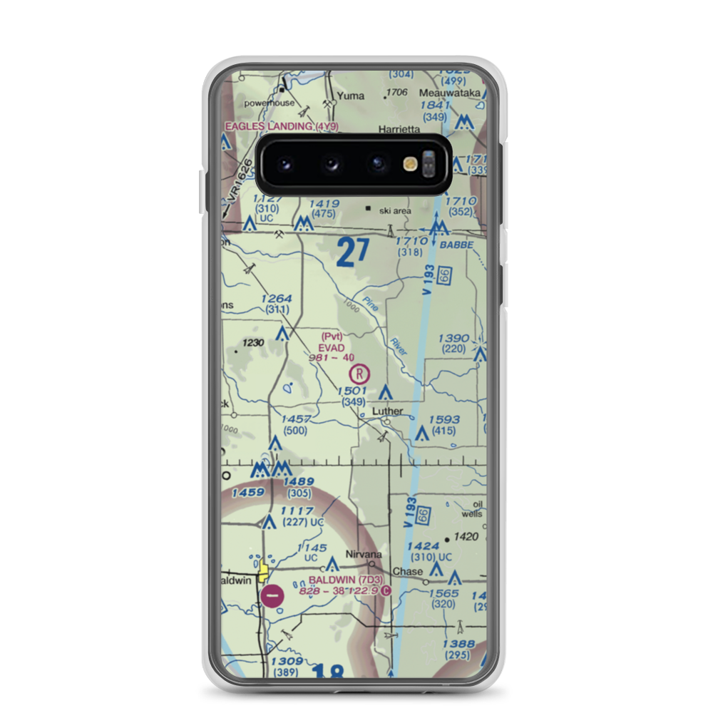 Evad Enterprises LLC Airport (95MI) VFR Sectional Samsung Case Samsung Galaxy S10 model shown