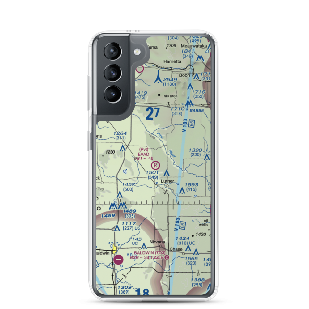 Evad Enterprises LLC Airport (95MI) VFR Sectional Samsung Case Samsung Galaxy S21 model shown