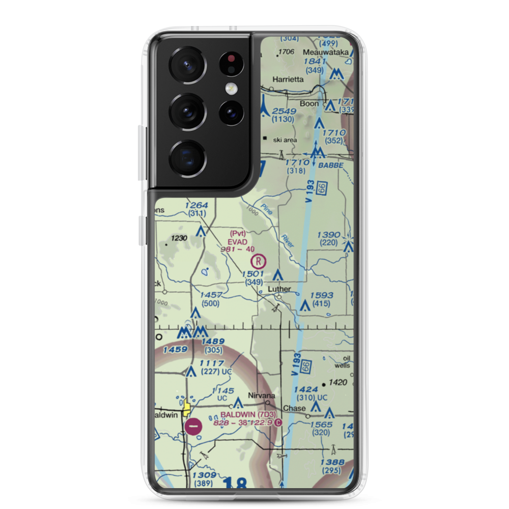 Evad Enterprises LLC Airport (95MI) VFR Sectional Samsung Case Samsung Galaxy S21 Ultra model shown