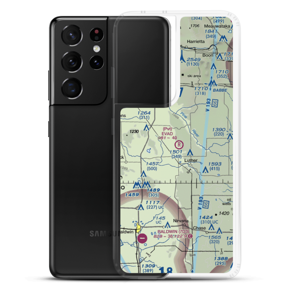 Evad Enterprises LLC Airport (95MI) VFR Sectional Samsung Case Samsung Galaxy S21 Ultra model shown