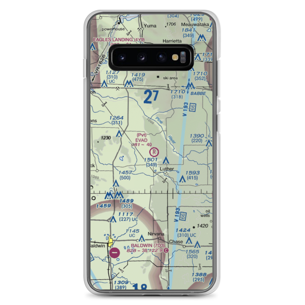Evad Enterprises LLC Airport (95MI) VFR Sectional Samsung Case Samsung Galaxy S10+ model shown