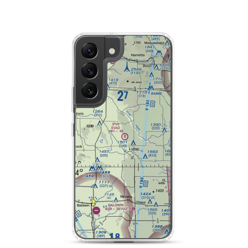 Evad Enterprises LLC Airport (95MI) VFR Sectional Samsung Case Samsung Galaxy S22 model shown