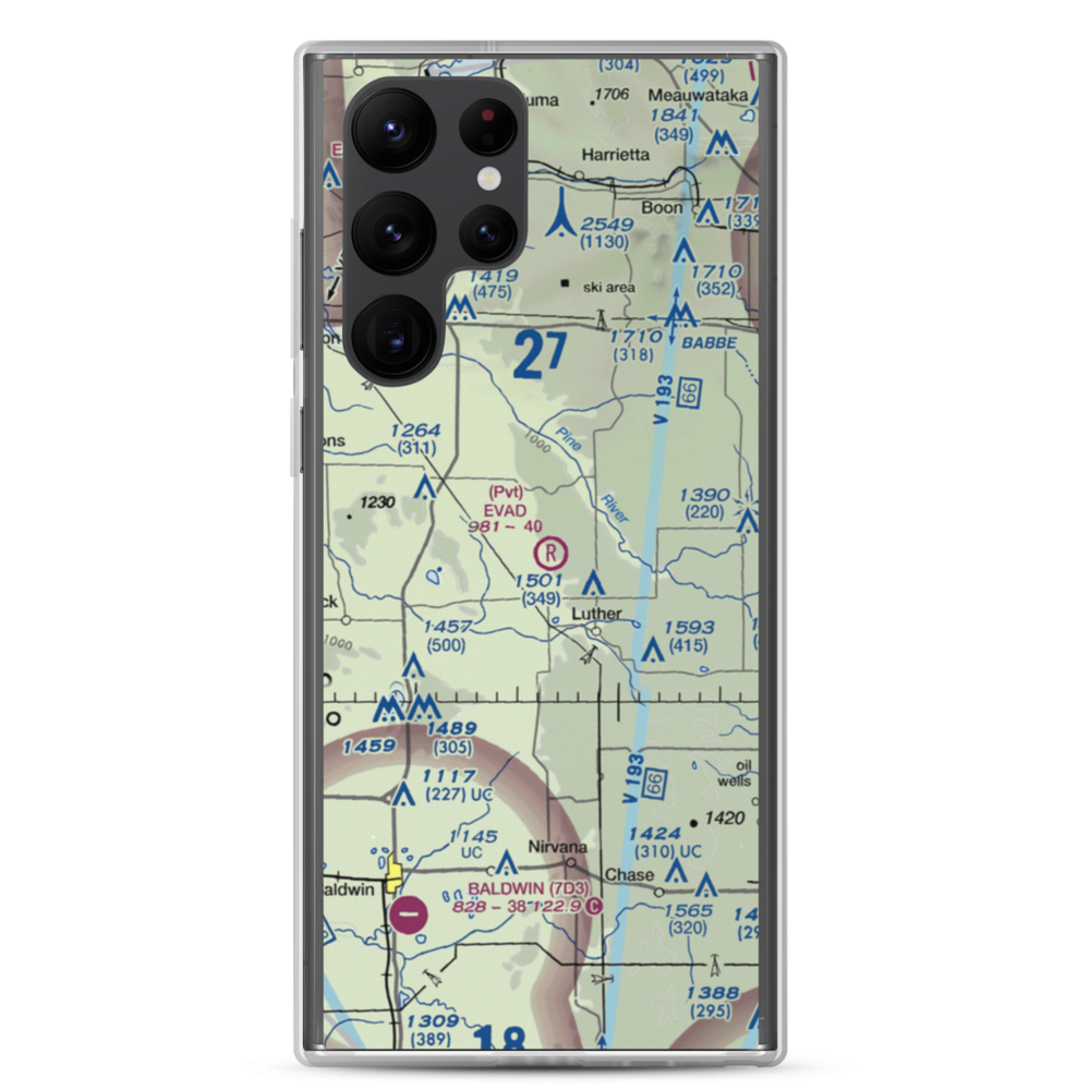 Evad Enterprises LLC Airport (95MI) VFR Sectional Samsung Case Samsung Galaxy S22 Ultra model shown