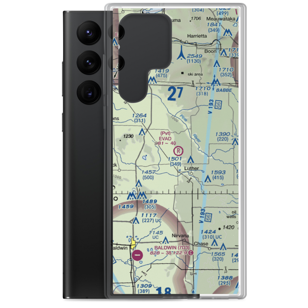 Evad Enterprises LLC Airport (95MI) VFR Sectional Samsung Case Samsung Galaxy S22 Ultra model shown