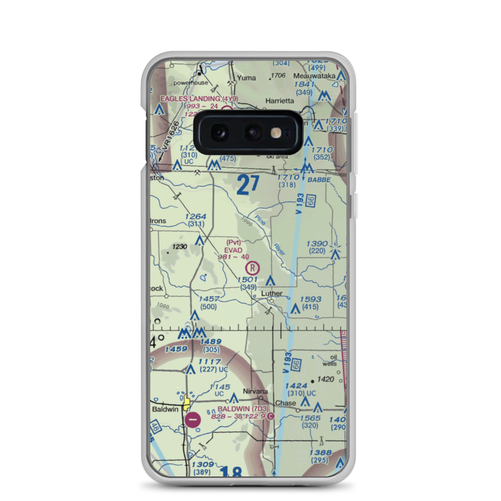 Evad Enterprises LLC Airport (95MI) VFR Sectional Samsung Case Samsung Galaxy S10e model shown