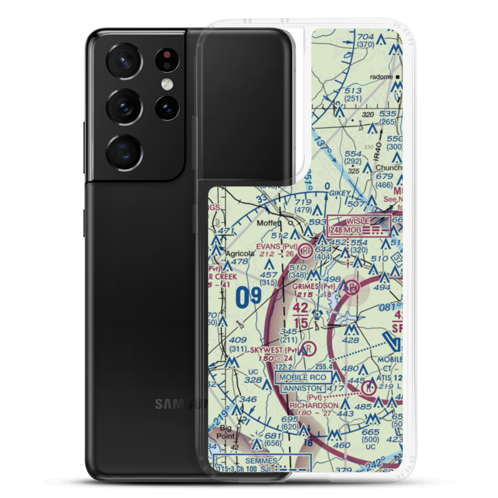 Evans Field (AL94) VFR Sectional Samsung Case Samsung Galaxy S21 Ultra model shown