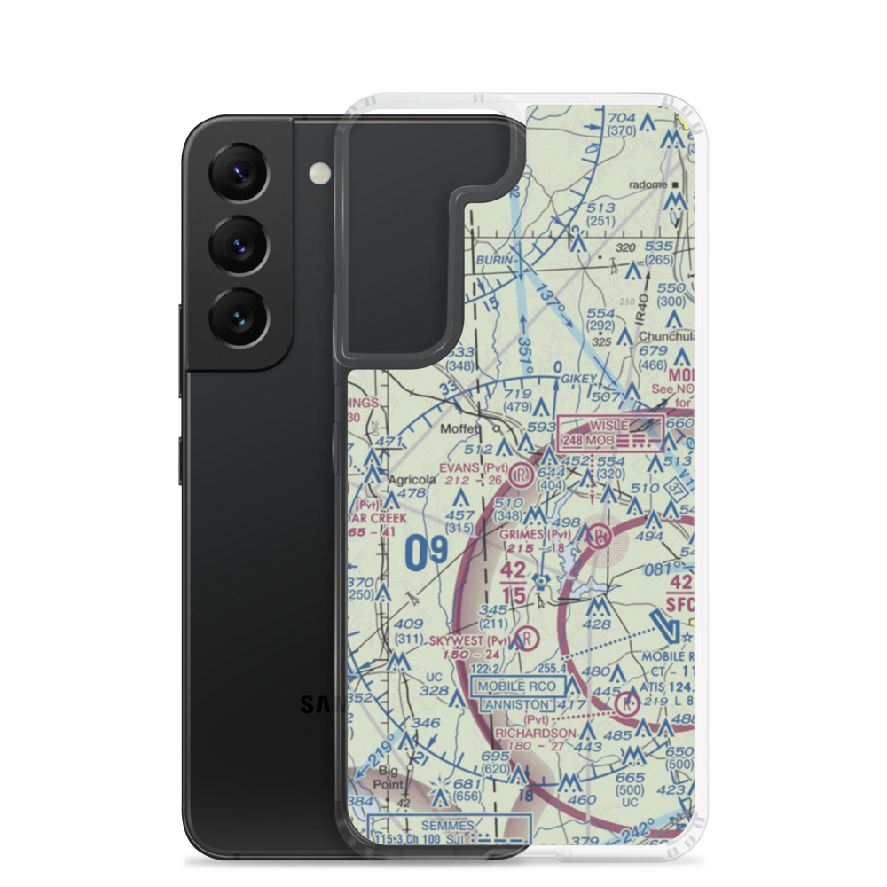 Evans Field (AL94) VFR Sectional Samsung Case Samsung Galaxy S22 model shown