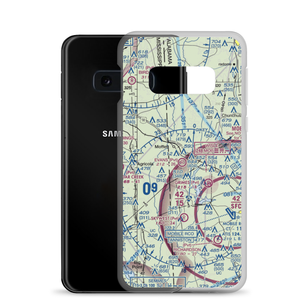 Evans Field (AL94) VFR Sectional Samsung Case Samsung Galaxy S10e model shown