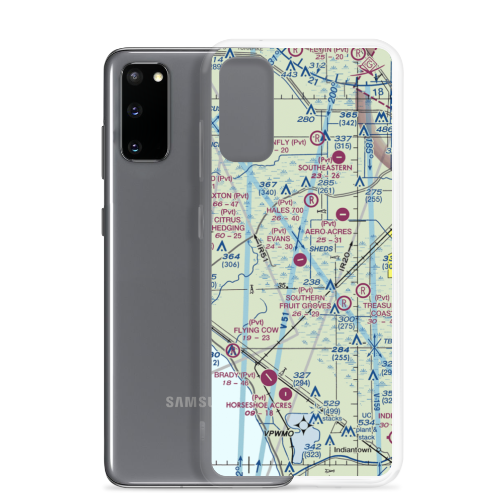 Evans Properties Inc Airport (FL67) VFR Sectional Samsung Case Samsung Galaxy S20 model shown