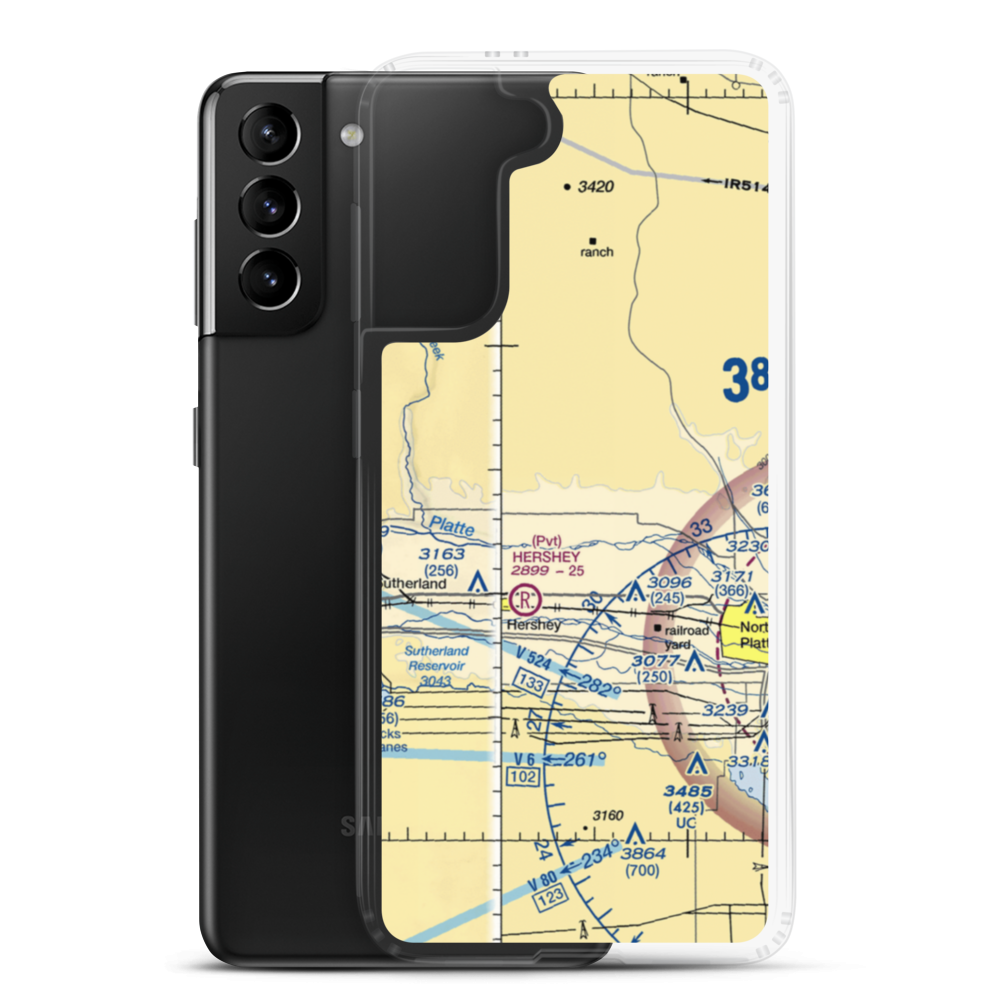 Evans Ranch Airport (34NE) VFR Sectional Samsung Case Samsung Galaxy S21 Plus model shown