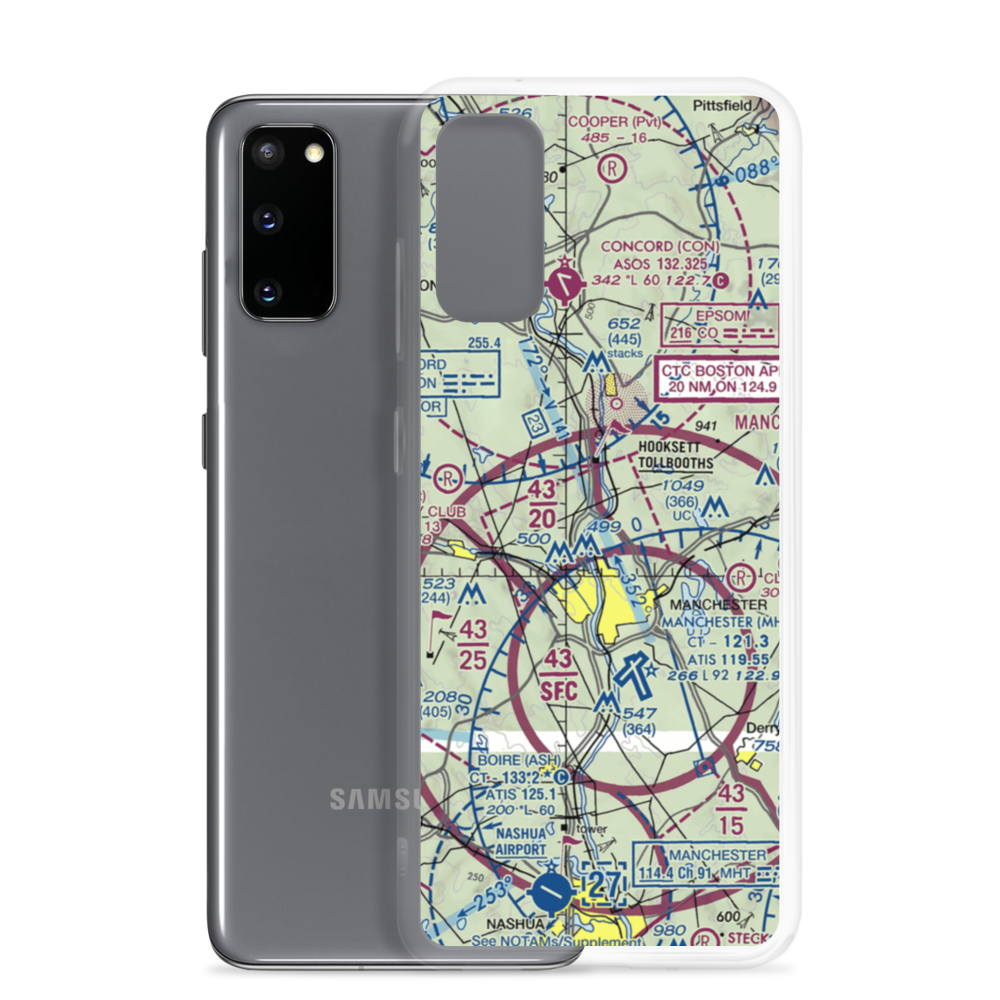 Evans Seaplane Base (NH12) VFR Sectional Samsung Case Samsung Galaxy S20 model shown