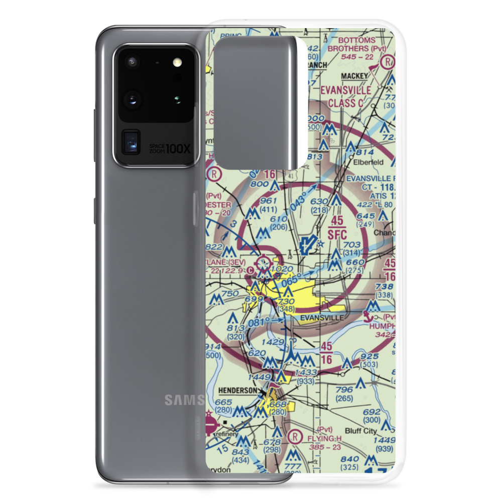 Evansville Regional Airport (EVV) VFR Sectional Samsung Case Samsung Galaxy S20 Ultra model shown