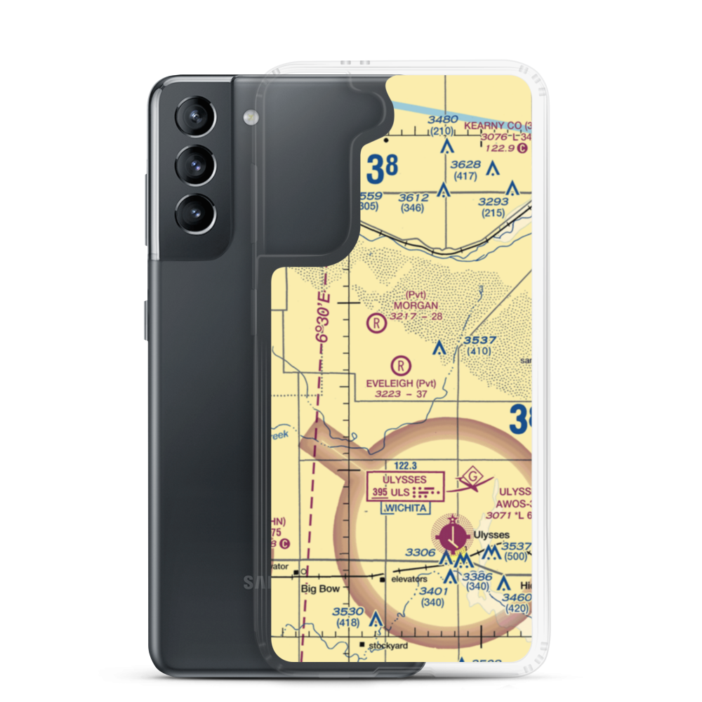 Eveleigh Farms Airport (3KS4) VFR Sectional Samsung Case Samsung Galaxy S21 model shown