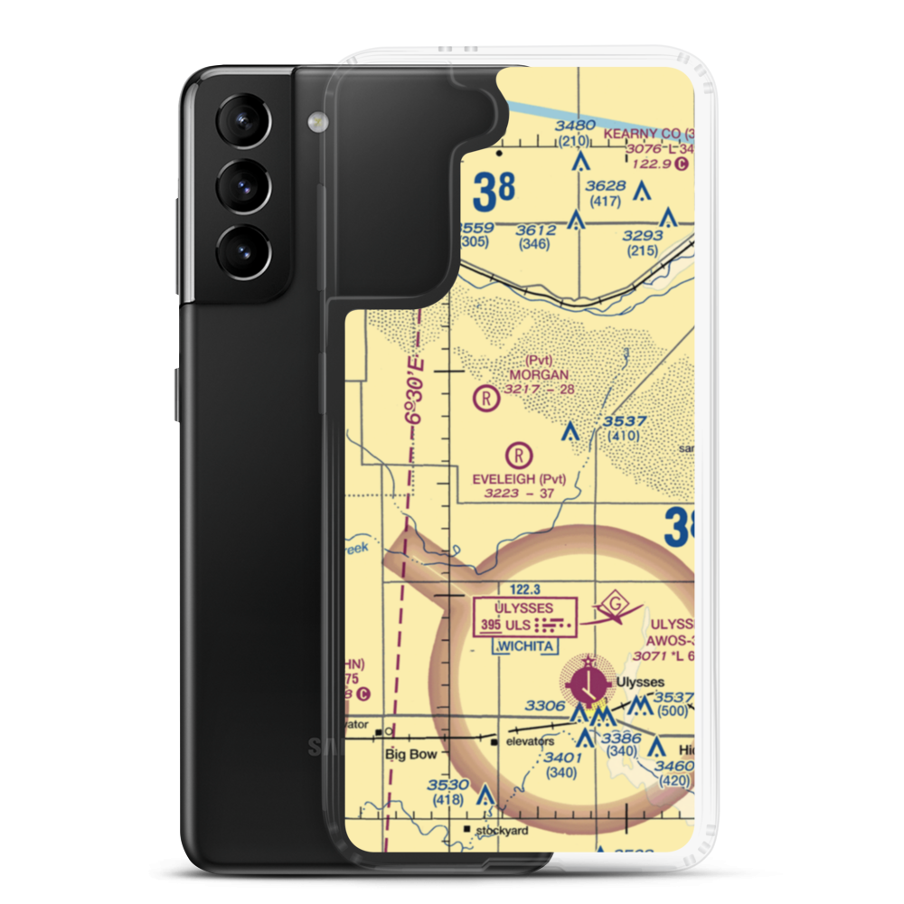 Eveleigh Farms Airport (3KS4) VFR Sectional Samsung Case Samsung Galaxy S21 Plus model shown