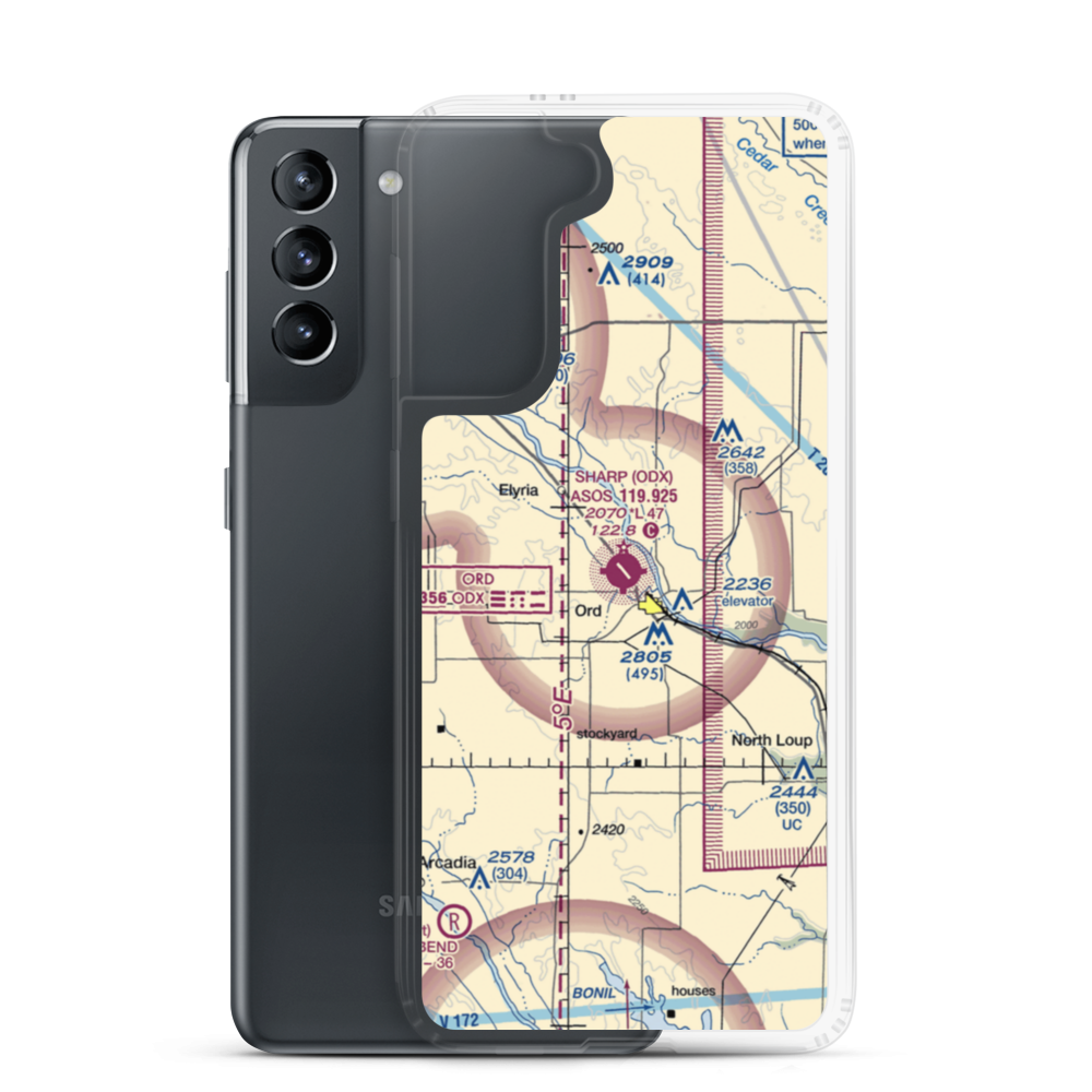 Evelyn Sharp Field (ODX) VFR Sectional Samsung Case Samsung Galaxy S21 model shown