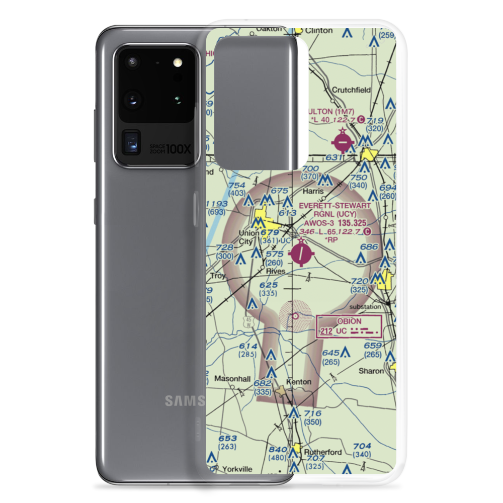 Everett-Stewart Regional Airport (UCY) VFR Sectional Samsung Case Samsung Galaxy S20 Ultra model shown