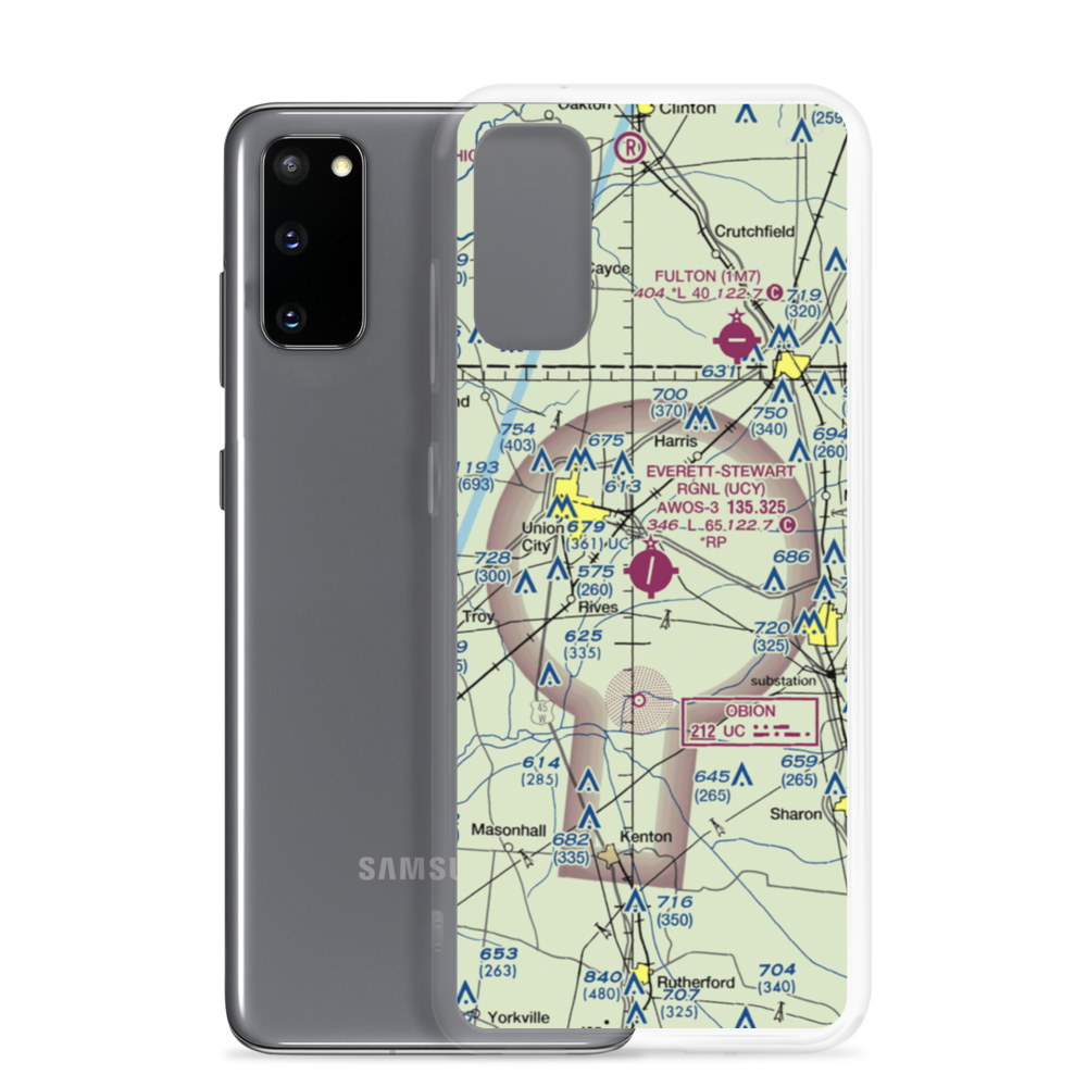 Everett-Stewart Regional Airport (UCY) VFR Sectional Samsung Case Samsung Galaxy S20 model shown