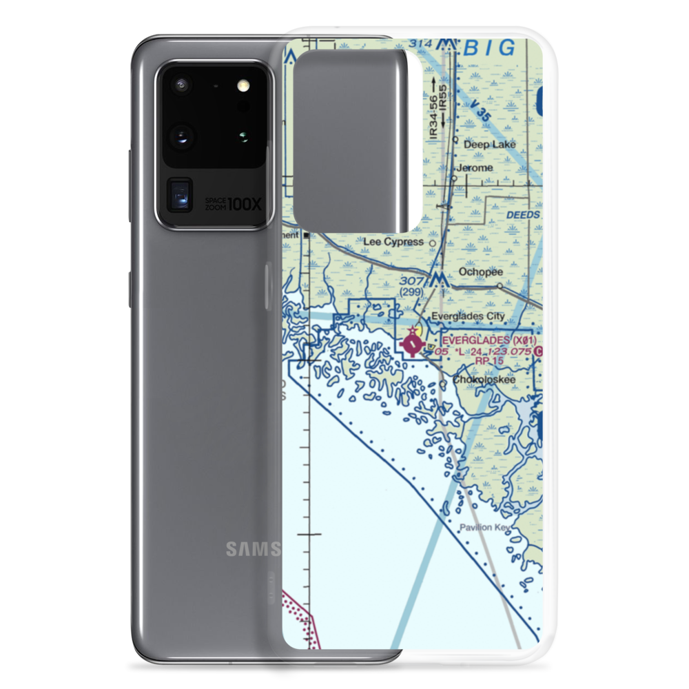 Everglades Airpark (X01) VFR Sectional Samsung Case Samsung Galaxy S20 Ultra model shown