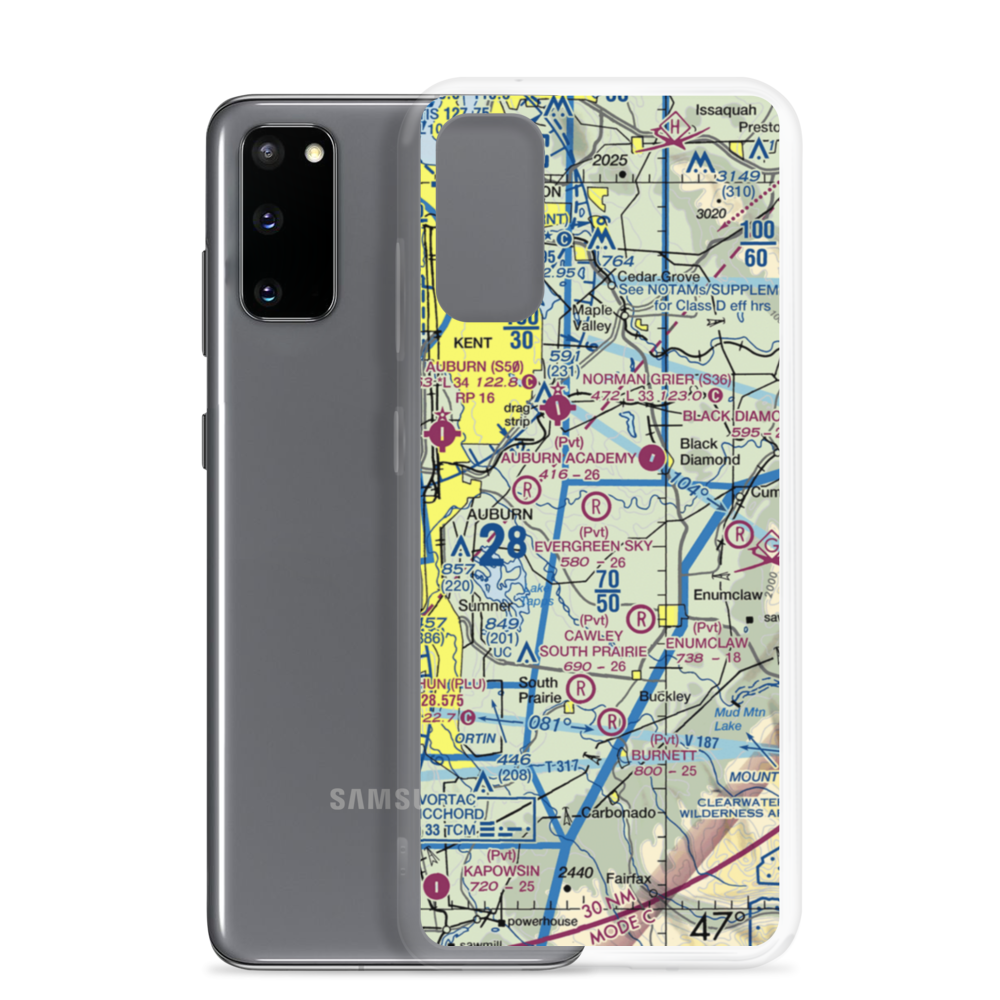 Evergreen Sky Ranch Airport (51WA) VFR Sectional Samsung Case Samsung Galaxy S20 model shown