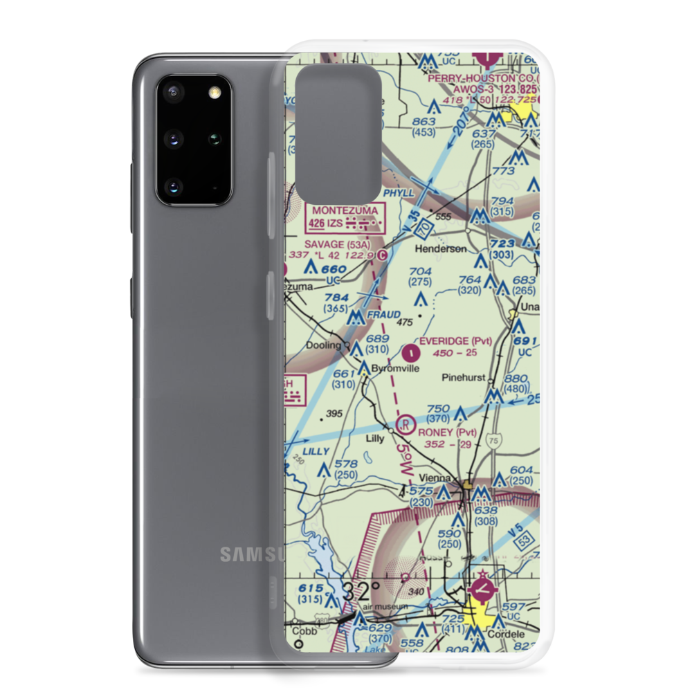 Everidge Airport (47GA) VFR Sectional Samsung Case Samsung Galaxy S20 Plus model shown