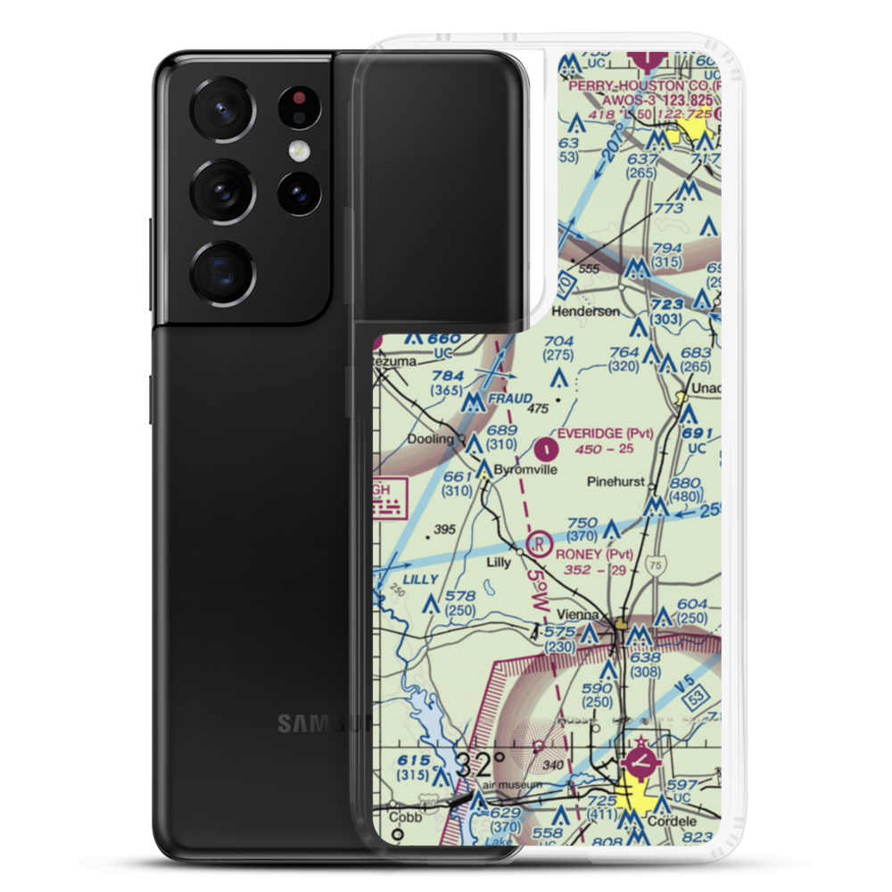 Everidge Airport (47GA) VFR Sectional Samsung Case Samsung Galaxy S21 Ultra model shown
